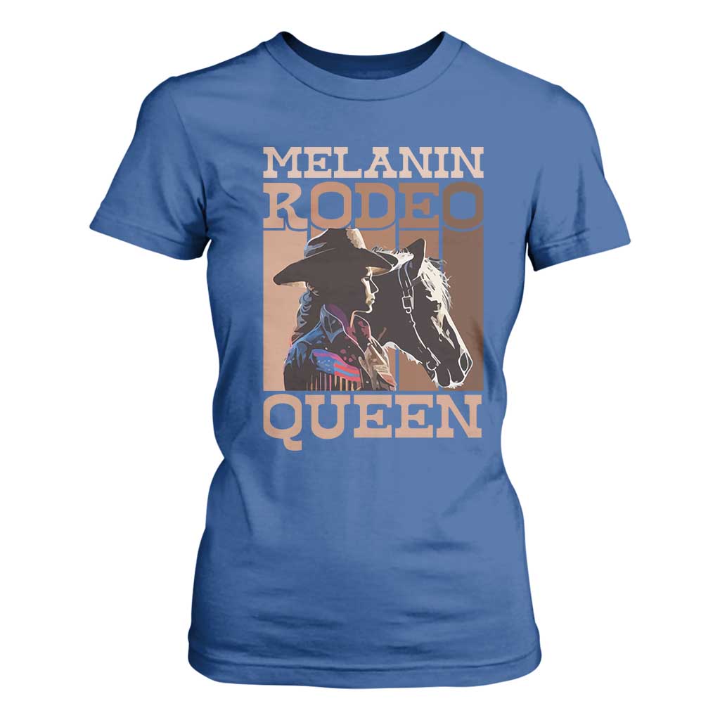 African American Cowgirl T Shirt For Women Melanin Rodeo Queen