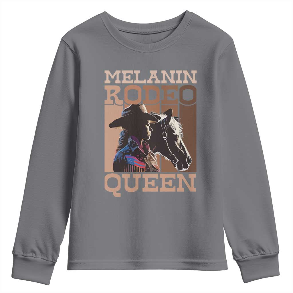 African American Cowgirl Youth Sweatshirt Melanin Rodeo Queen