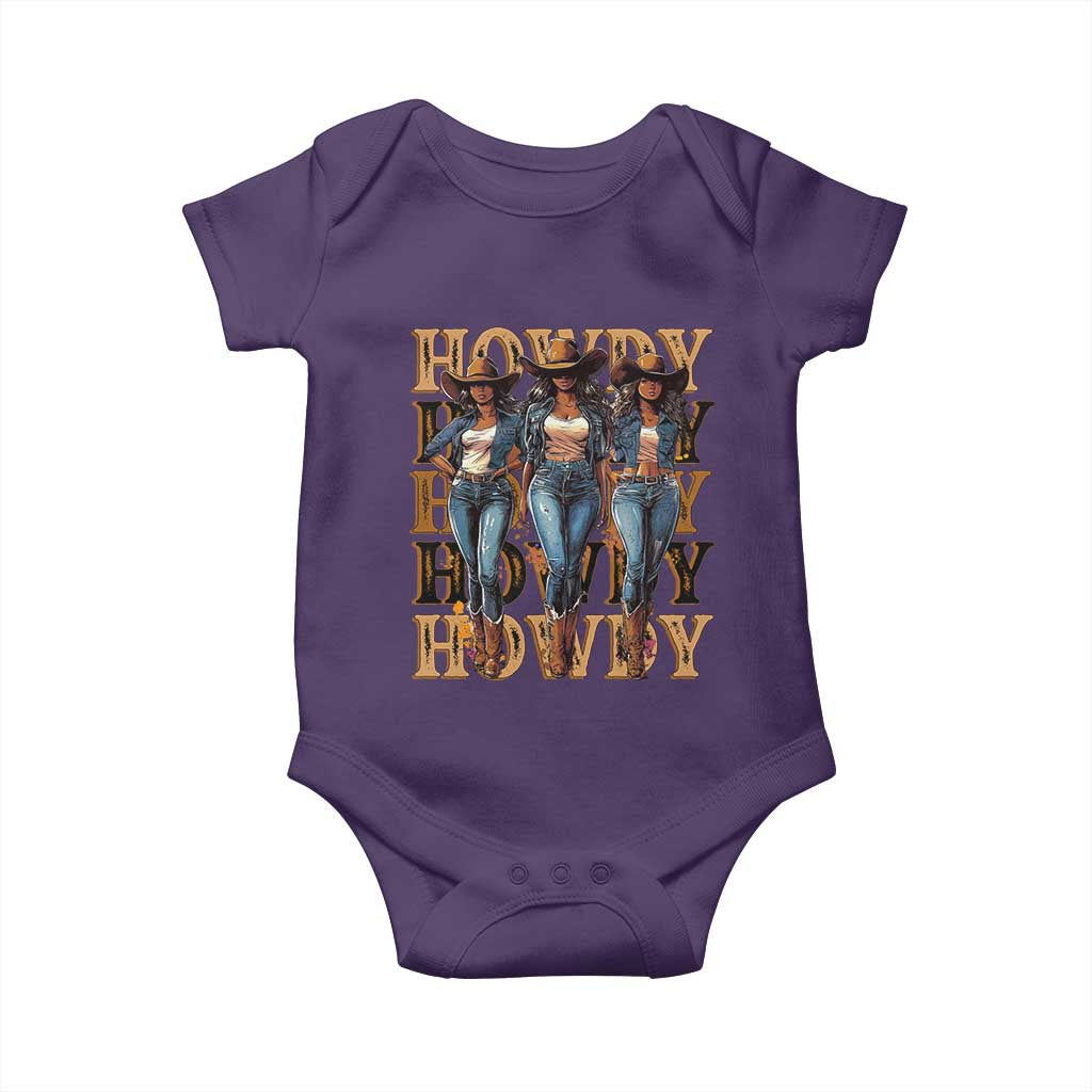 Black Cowgirl Baby Onesie Howdy Melanin Rodeo Queen