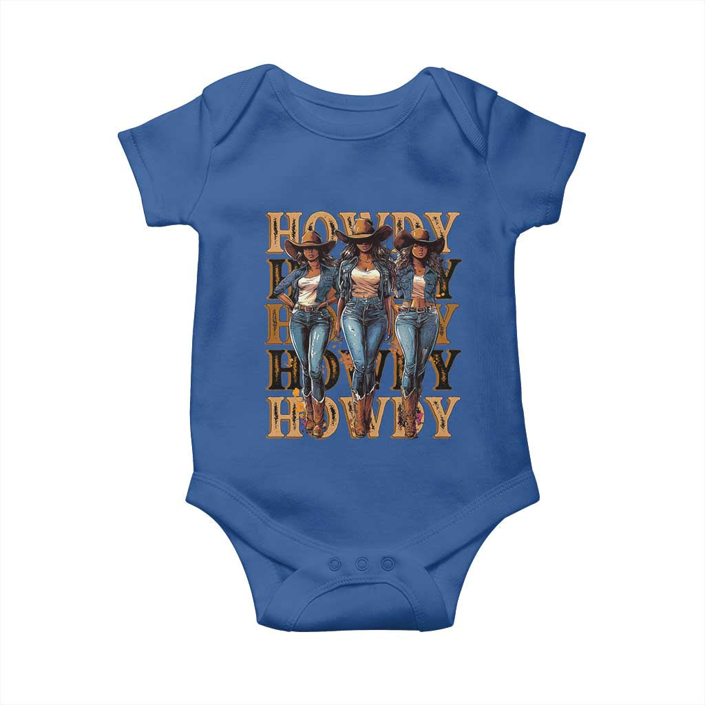Black Cowgirl Baby Onesie Howdy Melanin Rodeo Queen