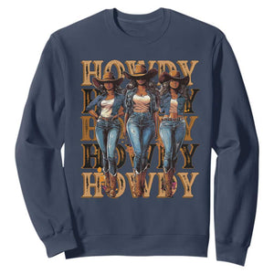 Black Cowgirl Sweatshirt Howdy Melanin Rodeo Queen