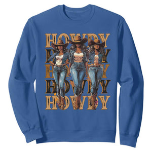 Black Cowgirl Sweatshirt Howdy Melanin Rodeo Queen