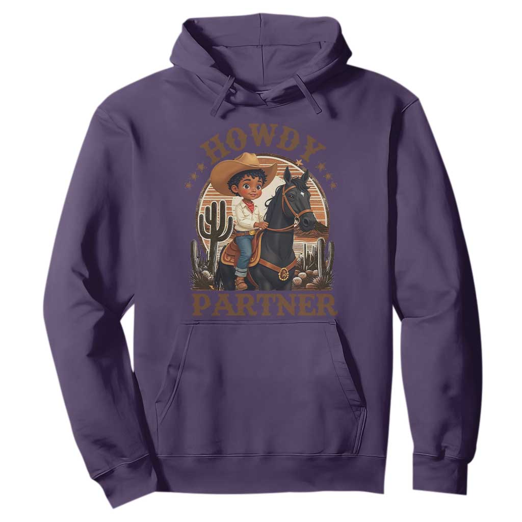 Black Cowboy Hoodie Howdy Partner Black History Month