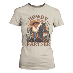 Black Cowboy T Shirt For Women Howdy Partner Black History Month