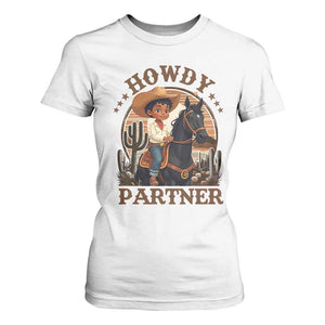 Black Cowboy T Shirt For Women Howdy Partner Black History Month