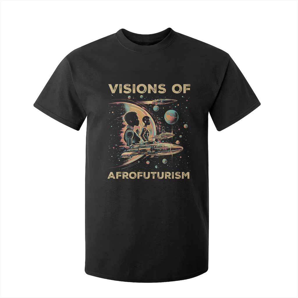 Visions Of Afrofuturism T Shirt For Kid African American Black History And Future