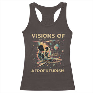 Visions Of Afrofuturism Racerback Tank Top African American Black History And Future