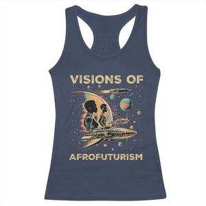 Visions Of Afrofuturism Racerback Tank Top African American Black History And Future