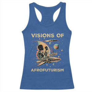 Visions Of Afrofuturism Racerback Tank Top African American Black History And Future