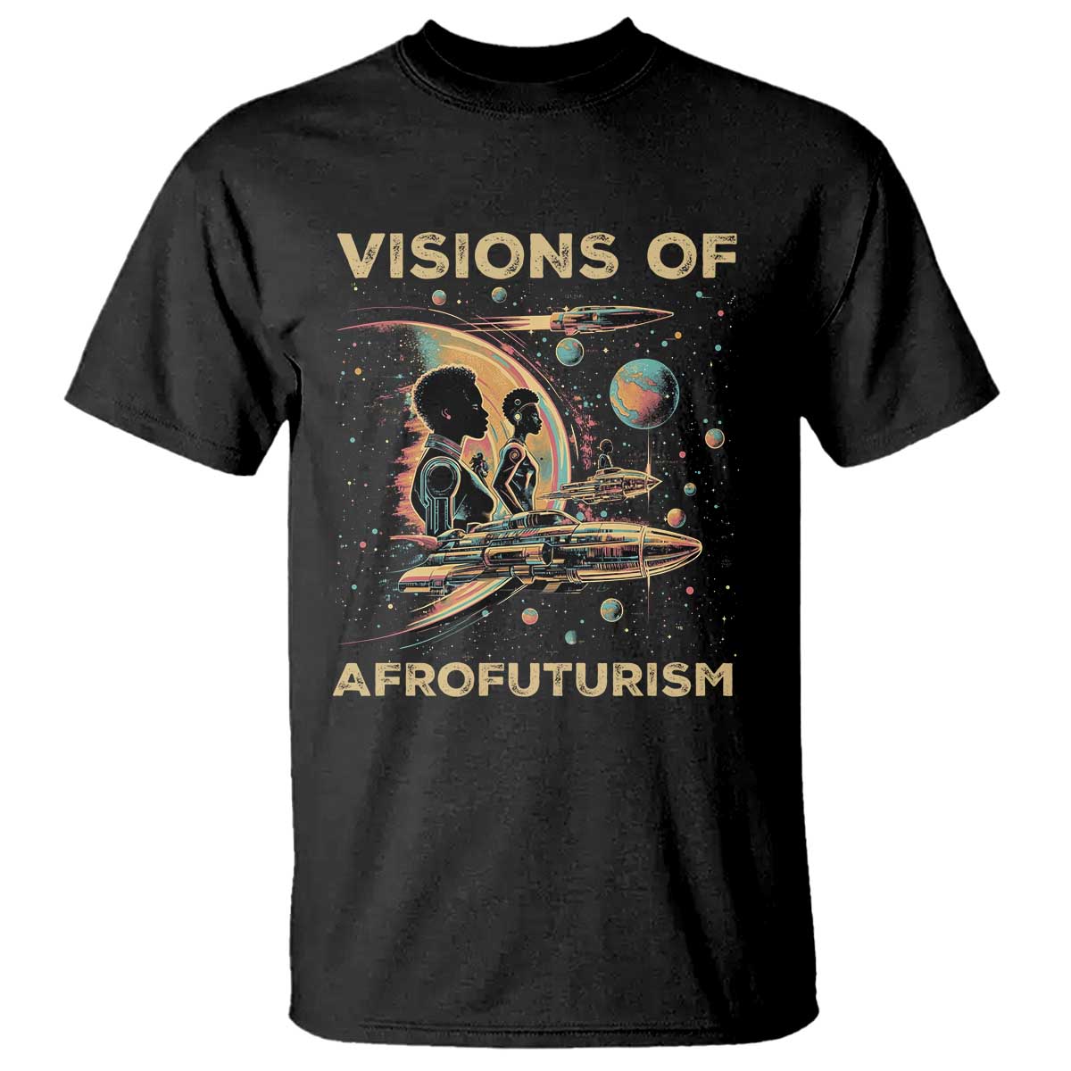 Visions Of Afrofuturism T Shirt African American Black History And Future