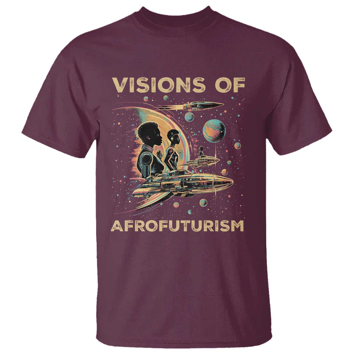 Visions Of Afrofuturism T Shirt African American Black History And Future