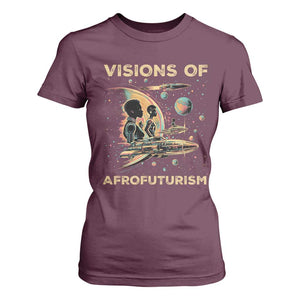 Visions Of Afrofuturism T Shirt For Women African American Black History And Future