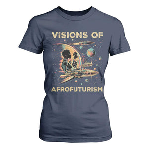 Visions Of Afrofuturism T Shirt For Women African American Black History And Future