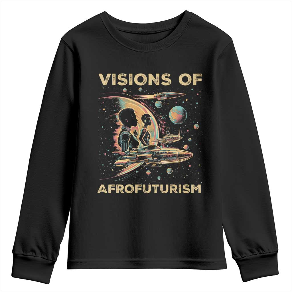 Visions Of Afrofuturism Youth Sweatshirt African American Black History And Future