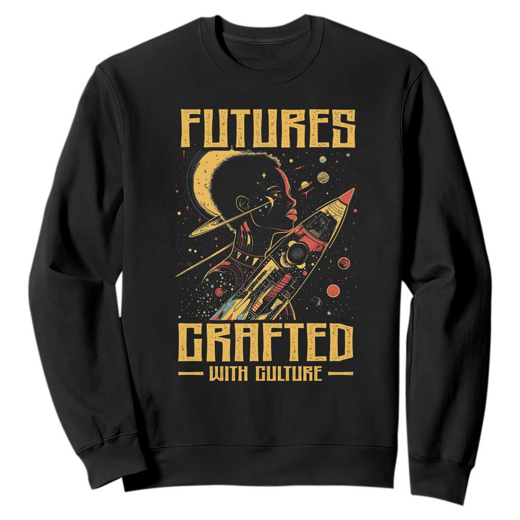 African American Afrofuturism Sweatshirt Futures Crafted With Culture