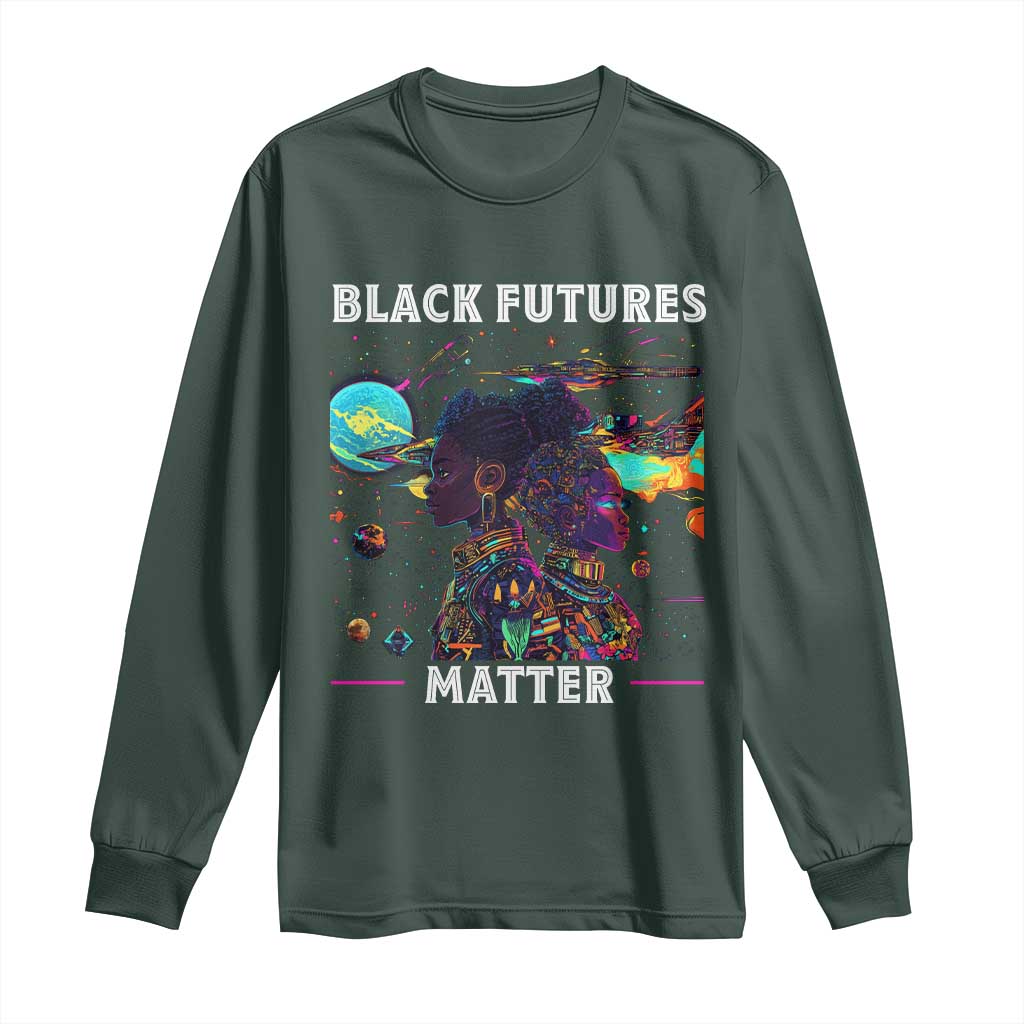 African American Afrofuturism Long Sleeve Shirt Black Futures Matter