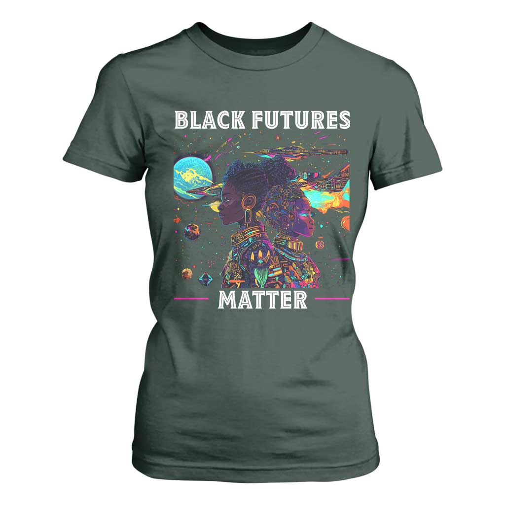 African American Afrofuturism T Shirt For Women Black Futures Matter