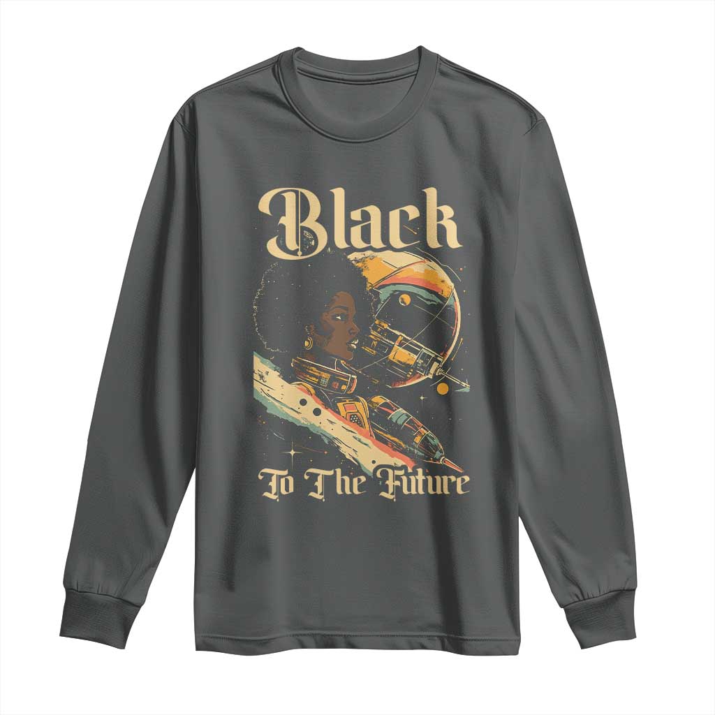 African American Afrofuturism Long Sleeve Shirt Black To The Future