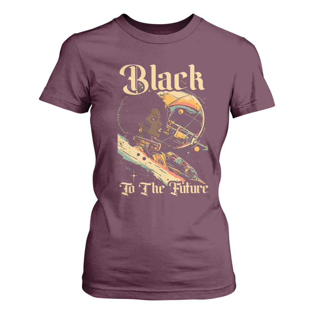 African American Afrofuturism T Shirt For Women Black To The Future