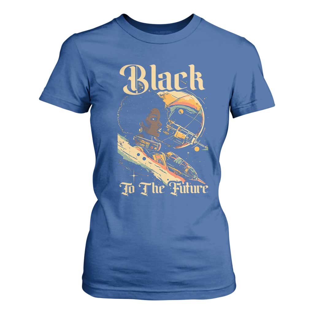 African American Afrofuturism T Shirt For Women Black To The Future