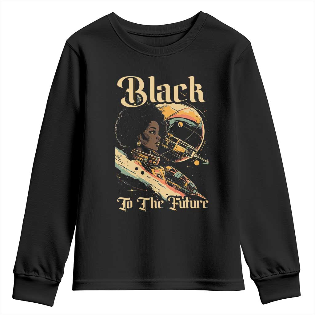 African American Afrofuturism Youth Sweatshirt Black To The Future