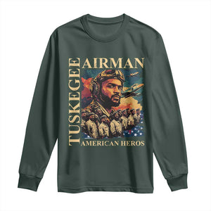 Tuskegee Airman Long Sleeve Shirt American Heroes US Pilots Black History