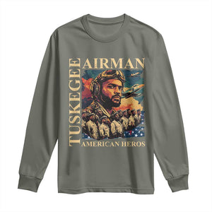 Tuskegee Airman Long Sleeve Shirt American Heroes US Pilots Black History