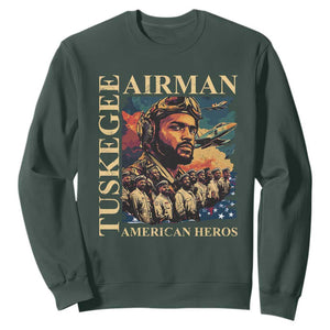 Tuskegee Airman Sweatshirt American Heroes US Pilots Black History