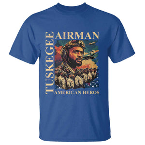 Tuskegee Airman T Shirt American Heroes US Pilots Black History