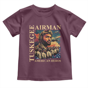 Tuskegee Airman Toddler T Shirt American Heroes US Pilots Black History