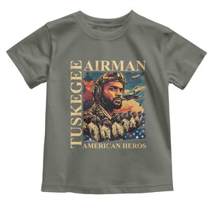 Tuskegee Airman Toddler T Shirt American Heroes US Pilots Black History