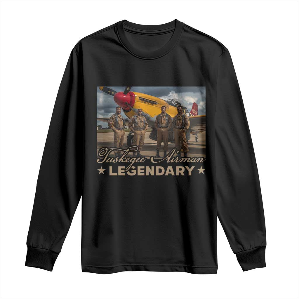 Tuskegee Airman Long Sleeve Shirt Legendary US Pilots Black History