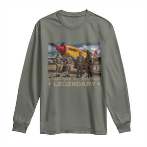 Tuskegee Airman Long Sleeve Shirt Legendary US Pilots Black History