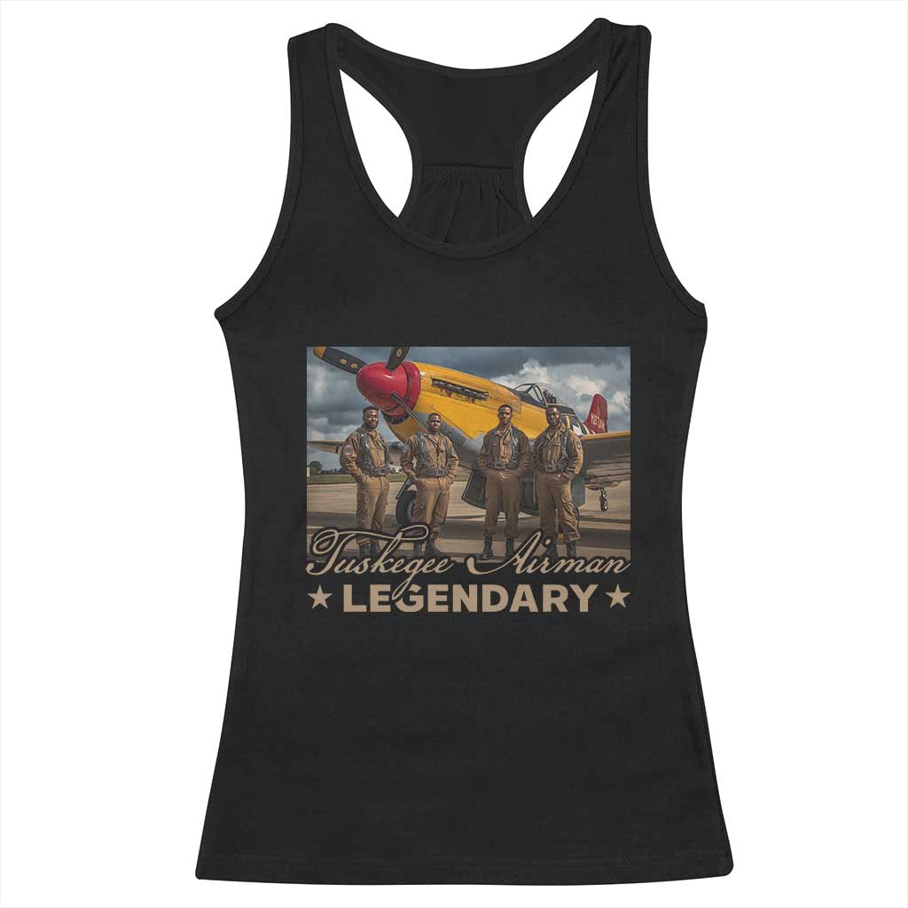 Tuskegee Airman Racerback Tank Top Legendary US Pilots Black History