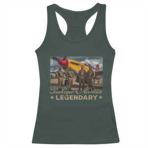 Tuskegee Airman Racerback Tank Top Legendary US Pilots Black History