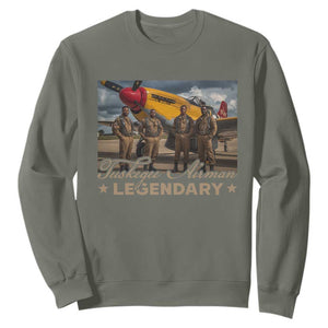 Tuskegee Airman Sweatshirt Legendary US Pilots Black History