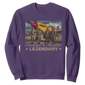 Tuskegee Airman Sweatshirt Legendary US Pilots Black History