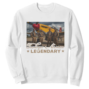 Tuskegee Airman Sweatshirt Legendary US Pilots Black History