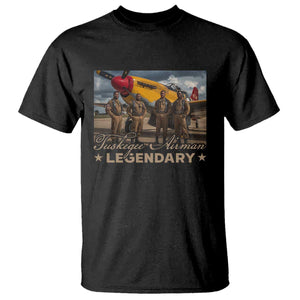 Tuskegee Airman T Shirt Legendary US Pilots Black History