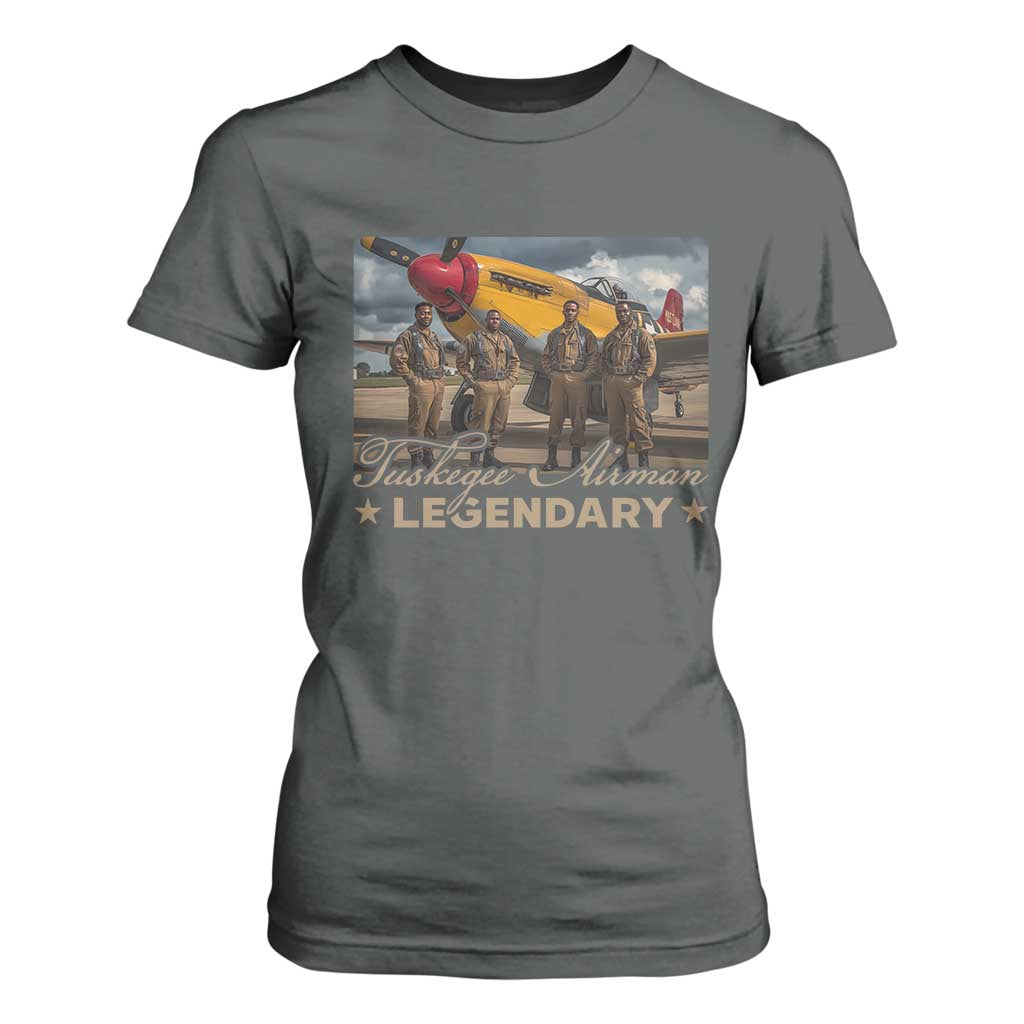 Tuskegee Airman T Shirt For Women Legendary US Pilots Black History