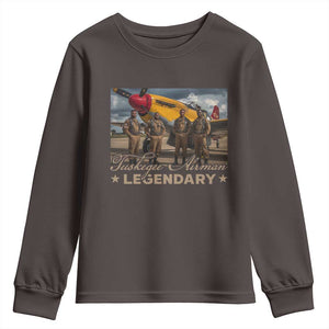 Tuskegee Airman Youth Sweatshirt Legendary US Pilots Black History