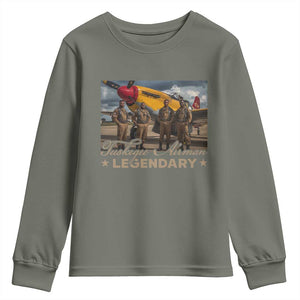 Tuskegee Airman Youth Sweatshirt Legendary US Pilots Black History