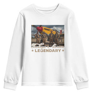 Tuskegee Airman Youth Sweatshirt Legendary US Pilots Black History