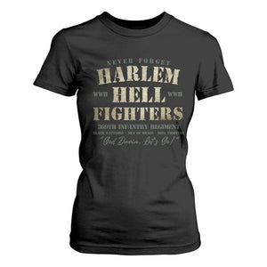 Harlem Hellfighters T Shirt For Women African American Black History Military Soldiers