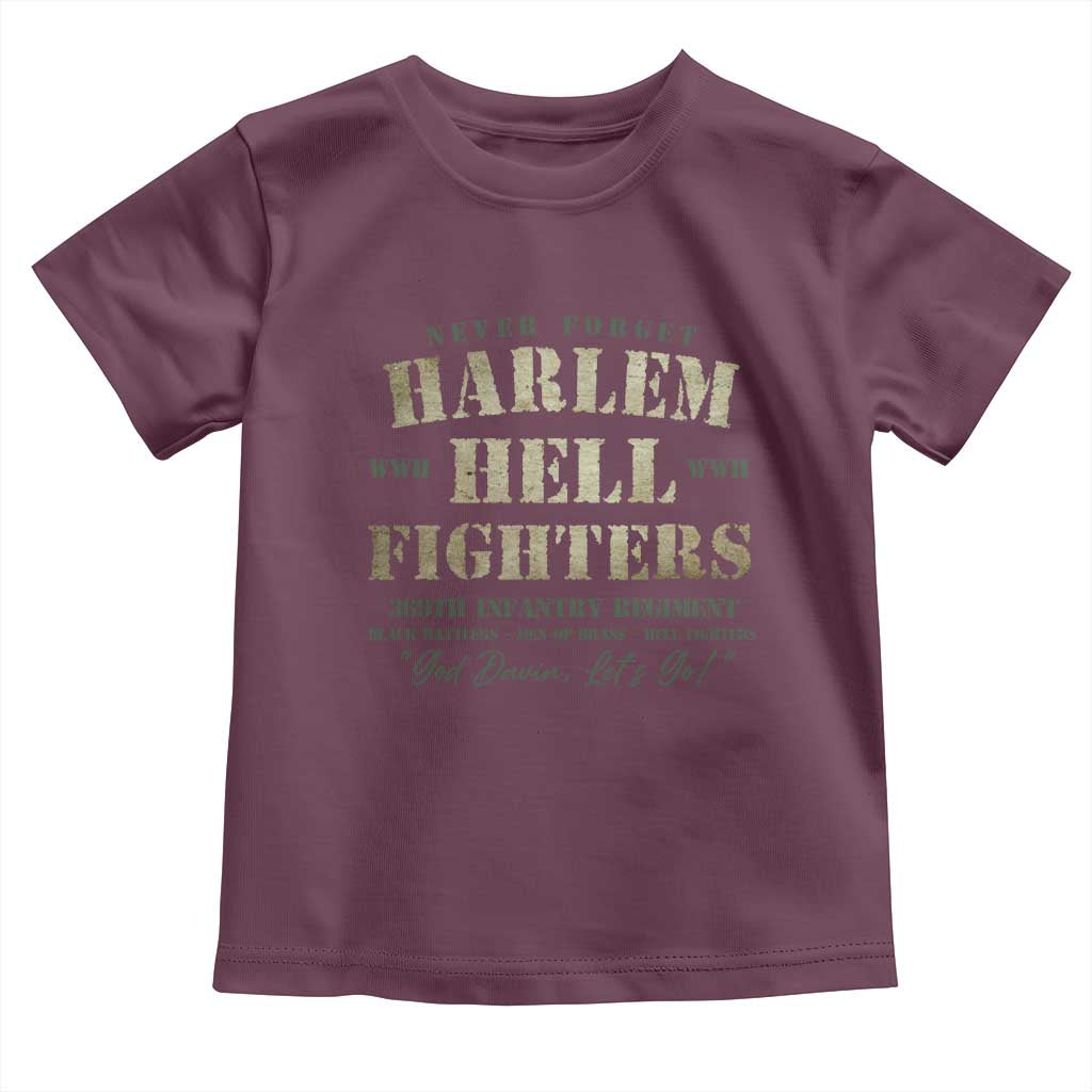 Harlem Hellfighters Toddler T Shirt African American Black History Military Soldiers