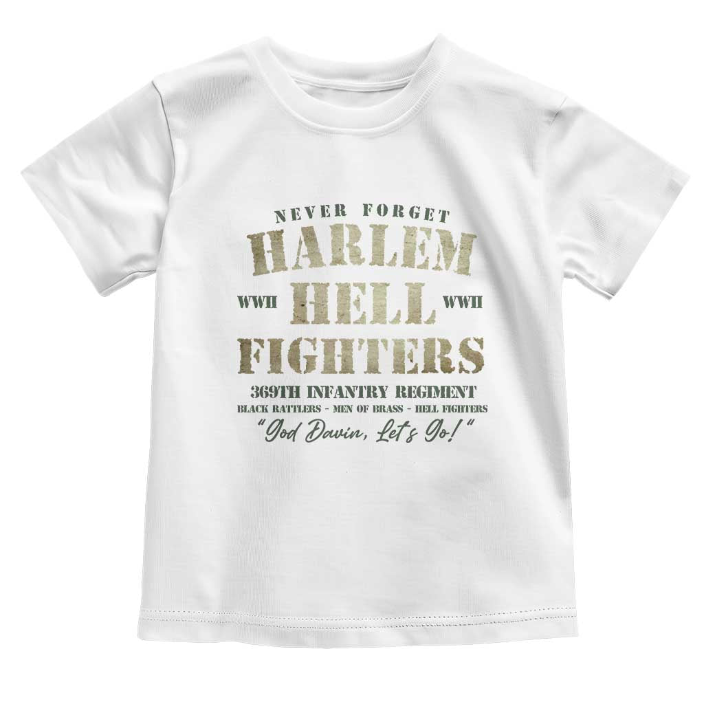 Harlem Hellfighters Toddler T Shirt African American Black History Military Soldiers