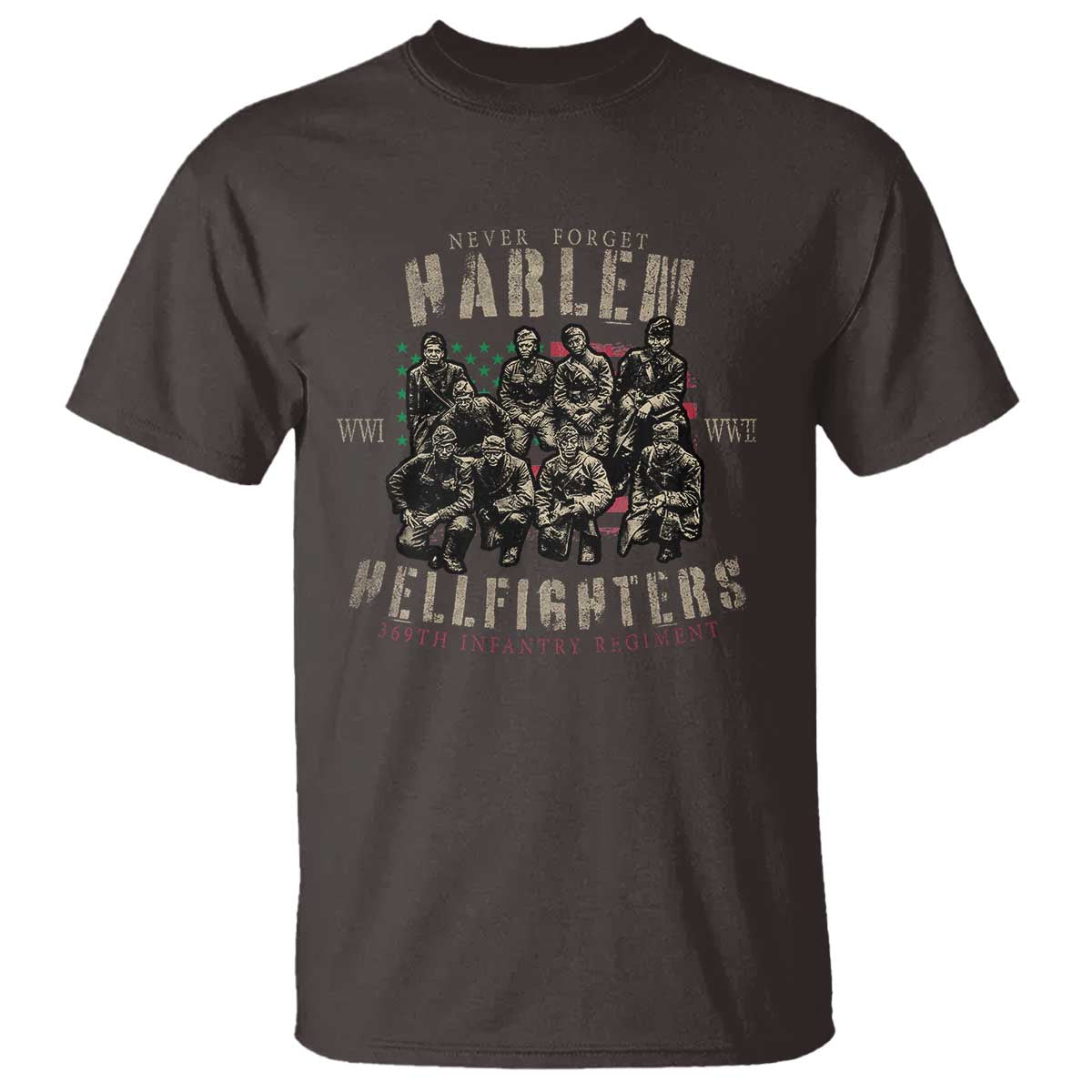 Harlem Hellfighters T Shirt American Military Soldiers Black History