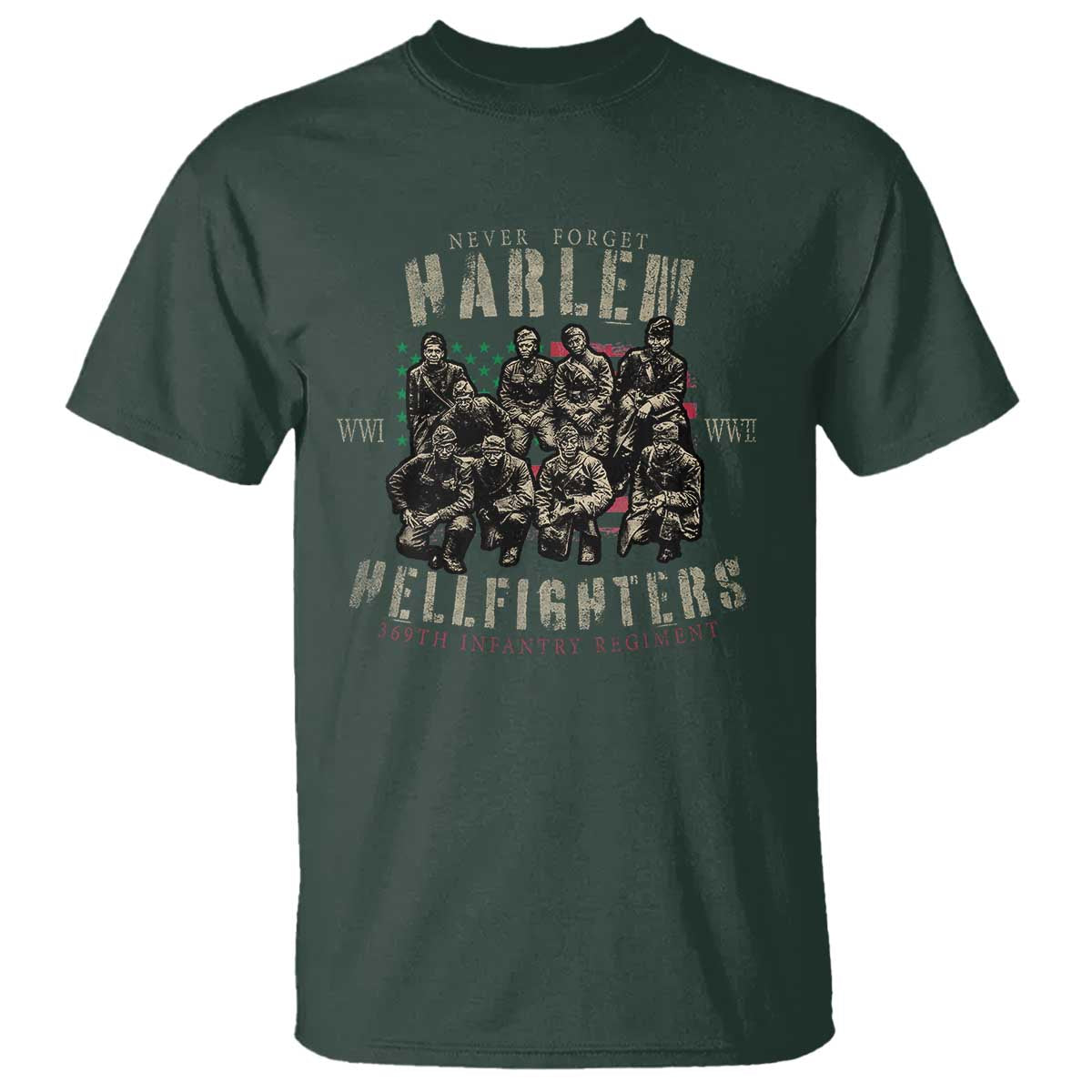 Harlem Hellfighters T Shirt American Military Soldiers Black History