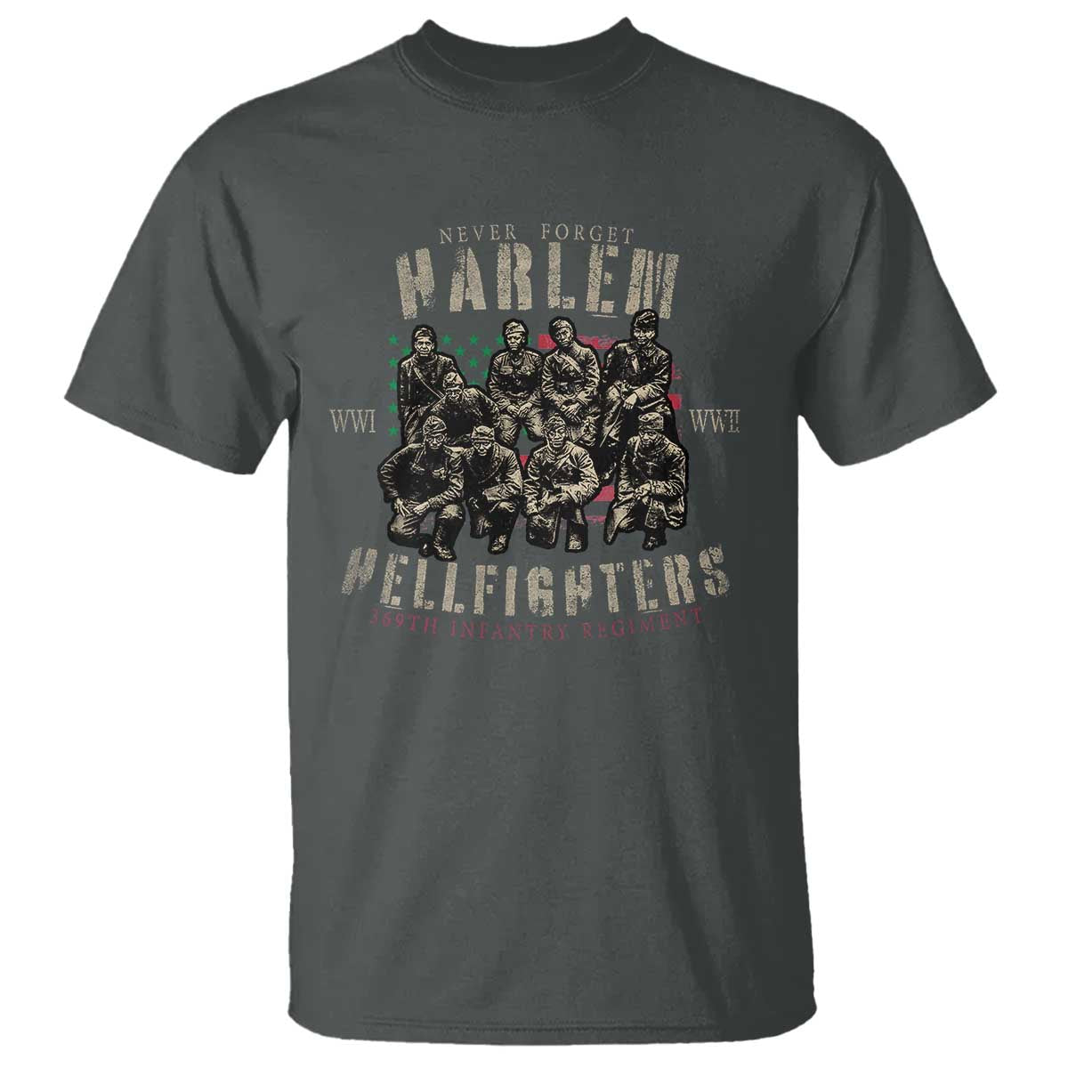 Harlem Hellfighters T Shirt American Military Soldiers Black History
