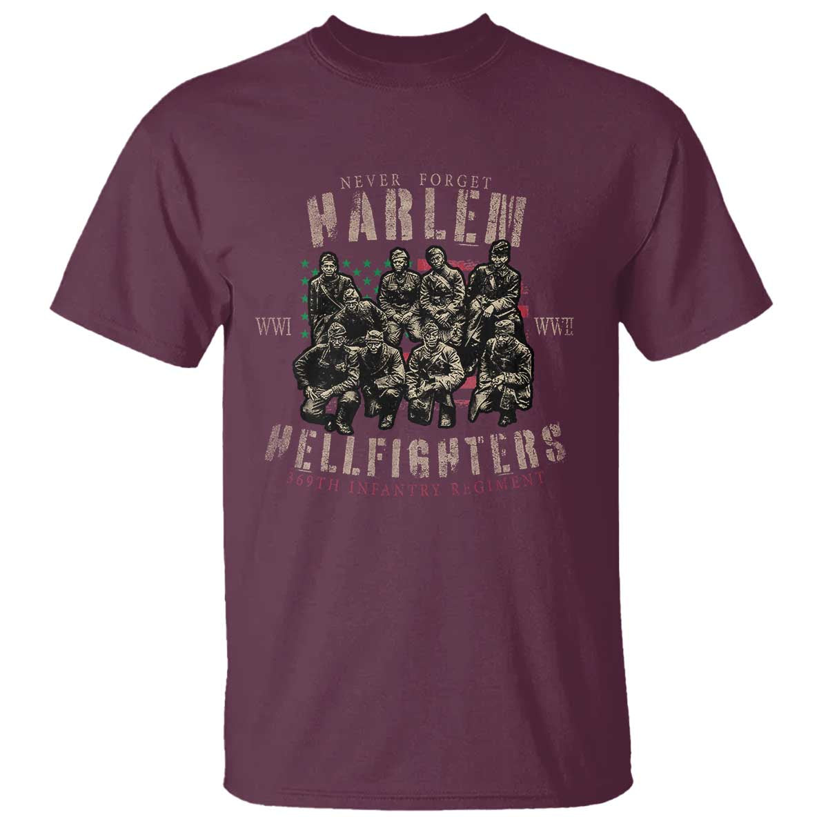 Harlem Hellfighters T Shirt American Military Soldiers Black History